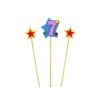 GATODECO Bougie Chiffre 7 avec 2 bougies étoiles Gatodéco* Décoration Gâteau