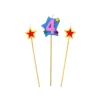 GATODECO Bougie Chiffre 4 avec 2 bougies étoiles Gatodéco* Décoration Gâteau