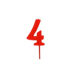 GATODECO Bougie Chiffre 4 Rouge Gatodéco* Décoration Gâteau