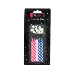 GATODECO Bougies Assorties (x6) Gatodéco* Décoration Gâteau