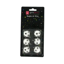 GATODECO Bougies Ballons de Football (x6) Gatodéco* Décoration Gâteau