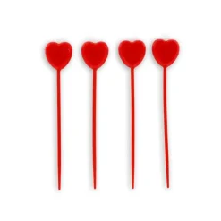 GATODECO Bougies Coeurs Rouges sur Piques (x4) Gatodéco* Décoration Gâteau