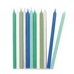 SCRAPCOOKING Bougies Longues Bleu et Argent 12 cm (x12)* Décoration Gâteau