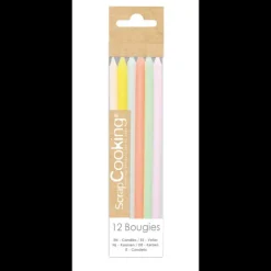 SCRAPCOOKING Bougies Longues Pastel 12 cm (x12)* Décoration Gâteau