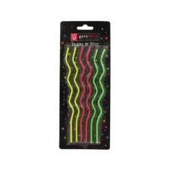 GATODECO Bougies Zig-Zag Multicolores (x6) Gatodéco* Décoration Gâteau