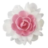 FLORENSUC Bouquet Fleur Azyme 10 cm Rose et Blanc 5 cm (x6)* Décoration Comestible