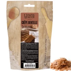 PATISDECOR Brisures de Crêpes Dentelle 150 g Patisdécor* Décoration Comestible