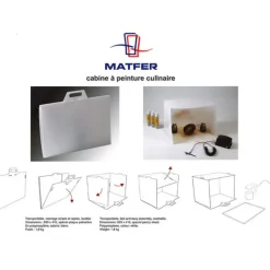 MATFER Cabine de peinture culinaire 640 x 515 x 410 mm* Aérographe