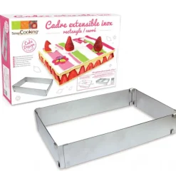 SCRAPCOOKING Cadre à Pâtisserie Extensible Inox Rectangle* Cercle À Patisserie