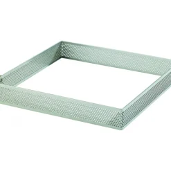 MALLARD FERRIERE Cadre à Tarte Carré Inox Perforé 9 cm H.2 cm* Cercle À Patisserie