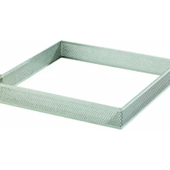 MALLARD FERRIERE Cadre à Tarte Carré Inox Perforé 8.5 cm H.2 cm* Cercle À Patisserie