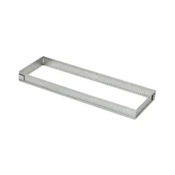 MALLARD FERRIERE Cadre à Tarte Rectangle Inox Perforé 10x4 cm H.2 cm* Cercle À Patisserie