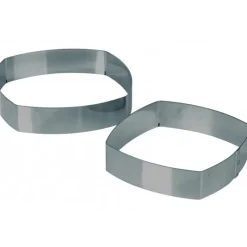 MALLARD FERRIERE Cadre Pâtisserie Carré Bombé Inox 16 cm x H 4.5 cm Mallard Ferrière* Cercle À Patisserie