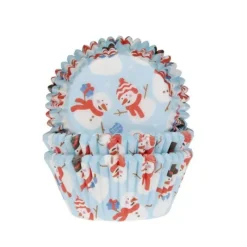 HOUSE OF MARIE Caissette Cupcake Bonhomme de Neige x50* Moules En Papier