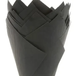 HOUSE OF MARIE Caissettes Cupcakes Noires Tulipe (x36)* Moules En Papier