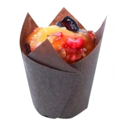NORDIA Caissettes (x200) en Papier Tulipcup Brun Ø 5 cm H 9,5 cm* Moules En Papier