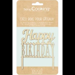 SCRAPCOOKING Cake Topper Bois Happy Birthday 12 cm* Décoration Gâteau