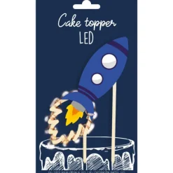 SCRAPCOOKING Cake Topper Fusée Led* Décoration Gâteau