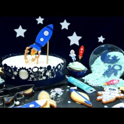 SCRAPCOOKING Cake Topper Fusée Led* Décoration Gâteau