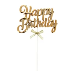 PATISDECOR Cake Topper Happy Birthday Doré Patisdécor* Décoration Gâteau