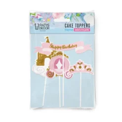 PATISDECOR Cake Topper Happy Birthday Princesse (x4) Patisdécor* Décoration Gâteau
