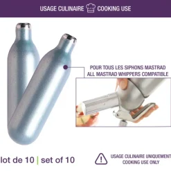 MASTRAD Cartouche N2O pour Siphon 8g (x10)* Siphons & Cartouches