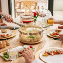 MASTRAD Casserole en Verre avec Couvercle 20 cm Belissam* Casseroles