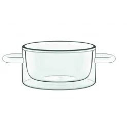 LUIGI BORMIOLI Casserole en Verre Double Paroi 27 cl (x2) THERMIC GLASS* Servir, Présenter