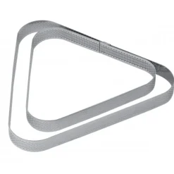 PAVONI Cercle à Tarte Triangle Inox Micro-perforé 22 x 20 cm x H 2 cm* Cercle À Patisserie