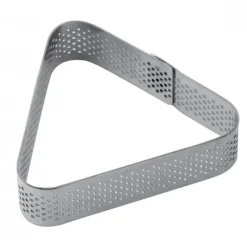 PAVONI Cercle à Tarte Triangle Inox Micro-perforé 8,5 x 7,5 cm x H 2 cm* Cercle À Patisserie