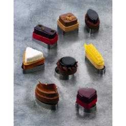 PAVONI Cercle à Tarte Triangle Inox Micro-perforé 8,5 x 7,5 cm x H 2 cm* Cercle À Patisserie
