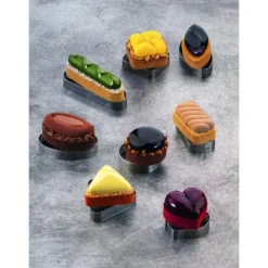 PAVONI Cercle à Tarte Triangle Inox Micro-perforé 8,5 x 7,5 cm x H 2 cm* Cercle À Patisserie