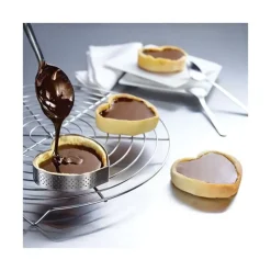 DE BUYER Cercle perforé forme coeur ø 8 cm de L'école Valrhona par* Cercle À Patisserie