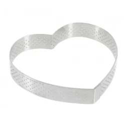 DE BUYER Cercle perforé forme coeur ø 12 cm de L'école Valrhona par* Cercle À Patisserie