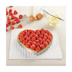 DE BUYER Cercle perforé forme coeur ø 18 cm de L'école Valrhona par* Cercle À Patisserie