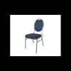 LYROSE Chaise Empilable Argentée avec Assise Bleue Matignon* Mobilier Évènementiel|Mobilier Restaurant