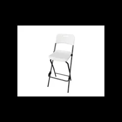 LYROSE Chaise Haute Pliante en Polyéthylène Blanc Congrès* Mobilier Évènementiel