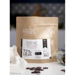 WEISS Chocolat Noir 72% Ebène 1 kg* Chocolat De Couverture