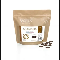 WEISS Chocolat Noir Acarigua Fondette 70% 1 Kg* Chocolat De Couverture