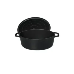 CHASSEUR Cocotte en Fonte Ovale 27 cm Noir Mat* Cocotte En Fonte
