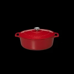 CHASSEUR Cocotte en Fonte Ovale 27 cm Rouge* Cocotte En Fonte