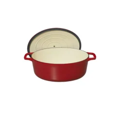 CHASSEUR Cocotte en Fonte Ovale 25 cm Rouge* Cocotte En Fonte