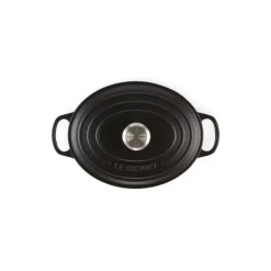 LE CREUSET Cocotte en fonte Ovale 40 cm Noir mat Signature* Cocotte En Fonte