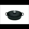 LE CREUSET Cocotte en Fonte Ovale Basse 27 cm Noir Mat Signature* Cocotte En Fonte