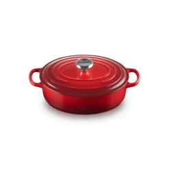 LE CREUSET Cocotte en Fonte Ovale Basse 27 cm Cerise Signature* Cocotte En Fonte