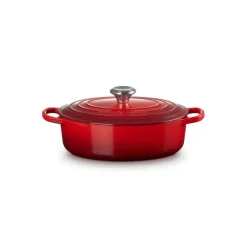 LE CREUSET Cocotte en Fonte Ovale Basse 27 cm Cerise Signature* Cocotte En Fonte