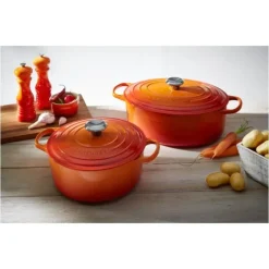 LE CREUSET Cocotte en fonte Ronde 26 cm Volcanique Signature* Cocotte En Fonte