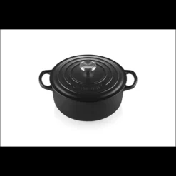 LE CREUSET Cocotte en fonte Ronde 20 cm Noir mat Signature* Cocotte En Fonte