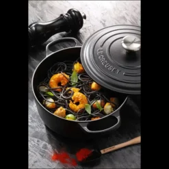 LE CREUSET Cocotte en fonte Ronde 20 cm Noir mat Signature* Cocotte En Fonte