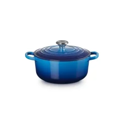 LE CREUSET Cocotte en Fonte Ronde 20 cm Azur Signature* Cocotte En Fonte